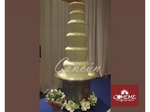 Fuente chocolate blanco