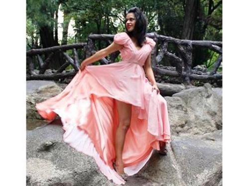 Vestido color salmón