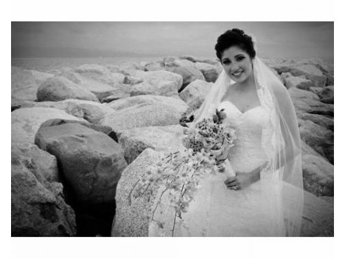 Fotografía novia con su ramo