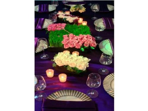 Decoración floral para banquete