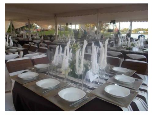 Excelente presentación en mesas