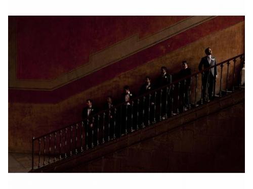 Novio con sus invitados