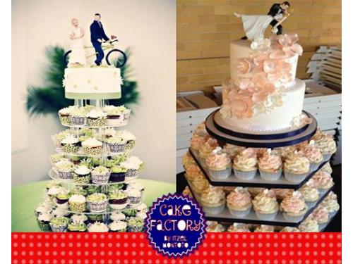 Cupcakes novios en bici