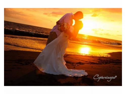 Fotografía con espectacular atardecer