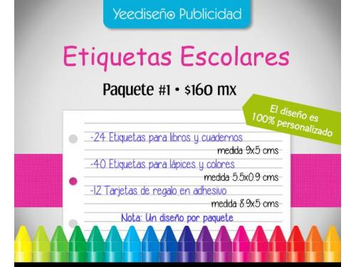 Etiquetas para el Regreso a Clases entregas en Tijuana