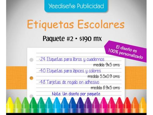 Etiquetas para el Regreso a Clases entregas en Tijuana