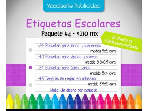 Etiquetas para el Regreso a Clases entregas en Tijuana