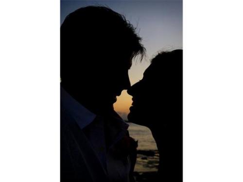 Románticas sombras de los enamorados