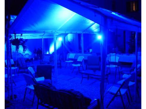 Carpa con iluminación