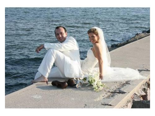 Novios frente al mar