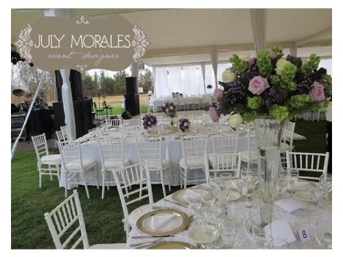 Centros de mesa altos..