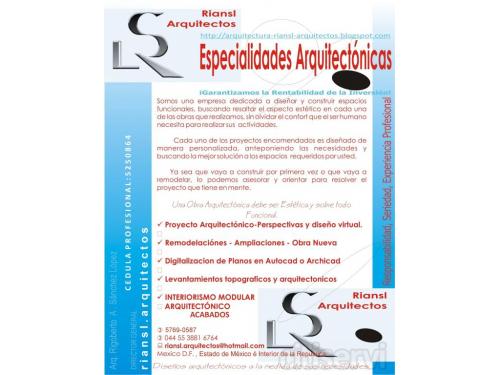 Dibujo de planos arquitectónico riansl.arquitectos proyectos especiales