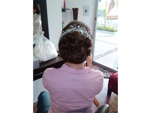 Vista trasera del peinado