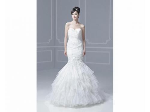 Vestido con olanes abajo