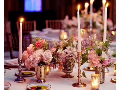 Centros de mesa con velas