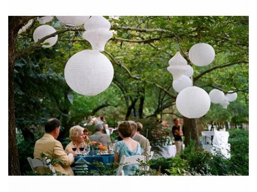 Esferas chinas decorando