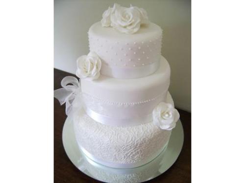 Pastel redondo para boda