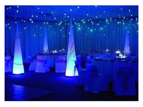 Decoración con tintes en azul