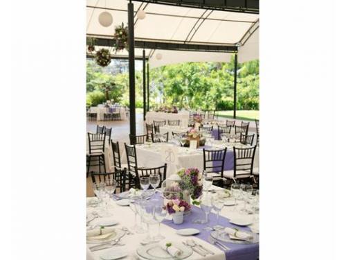 Montaje tiffany con camino morado