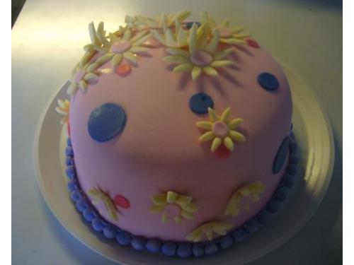 Fondant con flores
