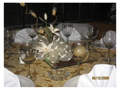 Centros de mesa y cristalería