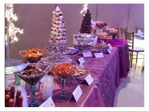 Barra de postres para bodas