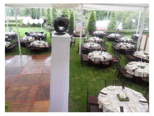 Vista panorámica en el jardín