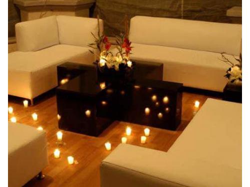 Montaje lounge iluminado