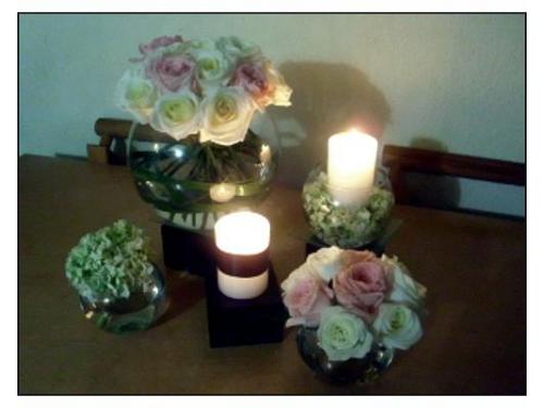 Centros de mesa con velas