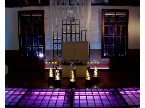 Pista de baile iluminada