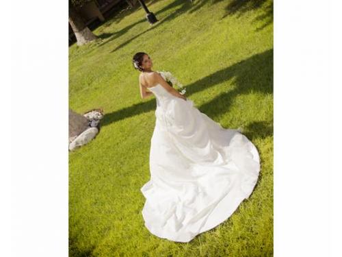 Gran foto de la novia con su vestido