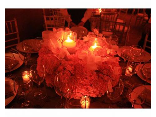 Centro de mesa con velas