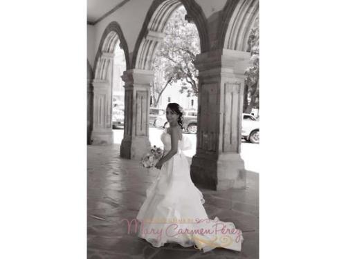 Maquillada en tiempos para la sesión de fotos