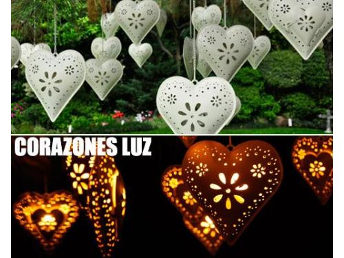 Corazones luz