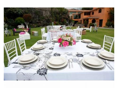 Montaje tiffany en el jardín