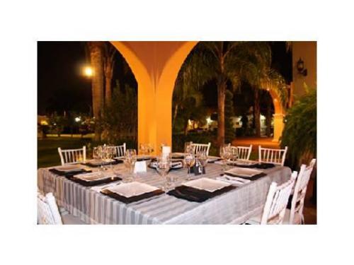 Linda decoración para el banquete de la boda