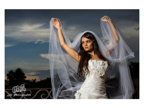 Original retrato de novia