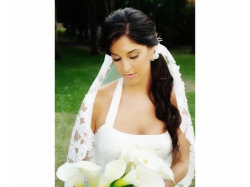 Cabellos suelto con velo