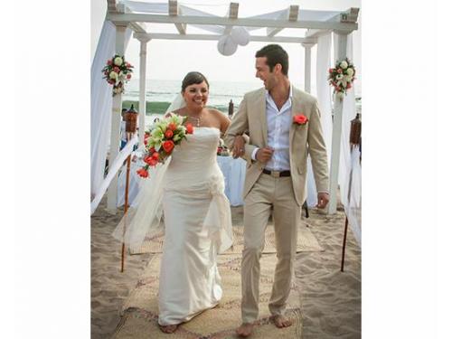 Novios en su ceremonia