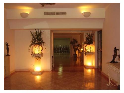 Iluminación en la recepción