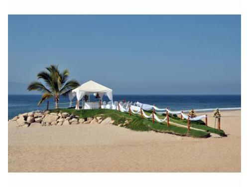 Vista panorámica del montaje de ceremonia
