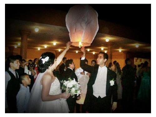 Liberación de globos de cantoya