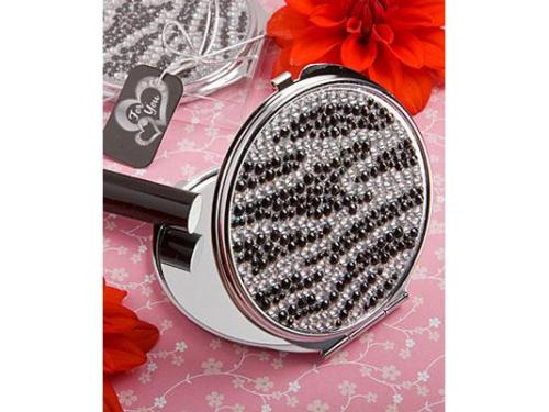 Espejo redondo con pedrería