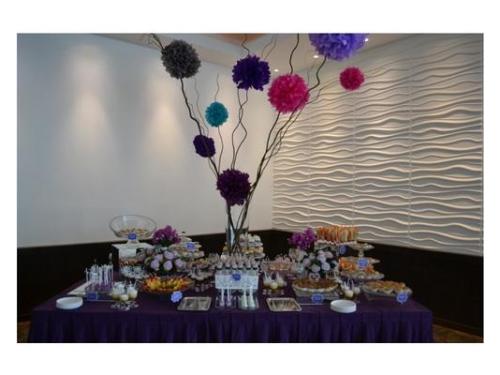 Mesa de postres para despedida de soltera