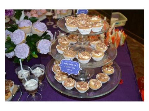 Mini pays de plátano con dulce de leche