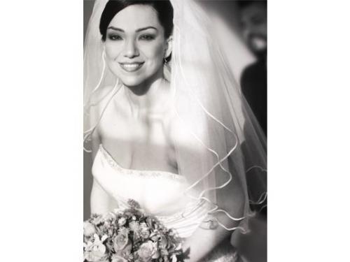 Retrato de novia en blanco y negro