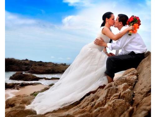 Sesión fotográfica con los novios