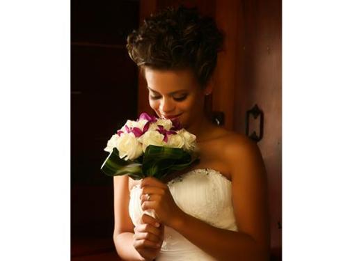 Novia con su ramo