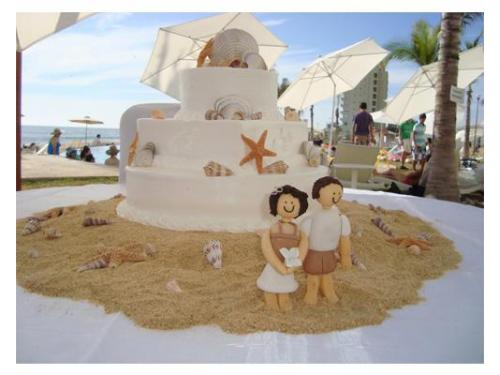 Toques de arena para tu pastel