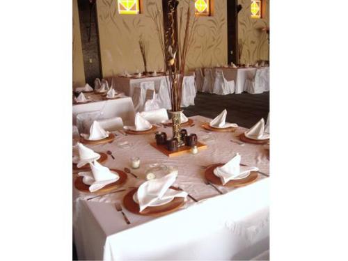 Montaje de boda blanco